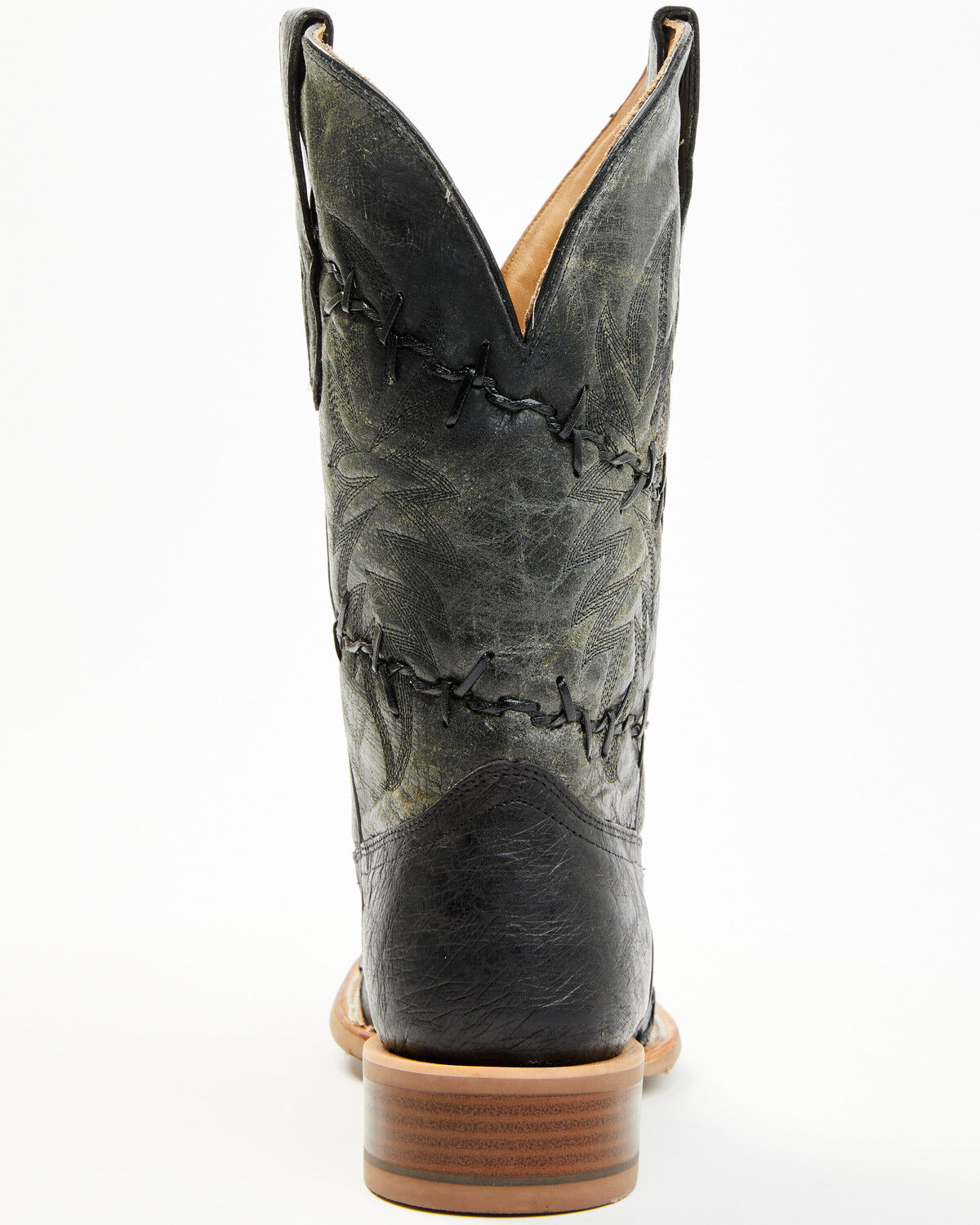 Image #5 - Corral Men's Exotic Ostrich Barbed Wire Western Boots - Broad Square Toe, Black, hi-res