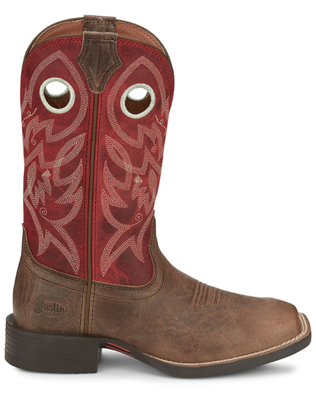 Image #2 - Justin Women's Liberty River Western Boots - Broad Square Toe, Grey, hi-res