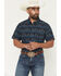 Image #1 - Rock & Roll Denim Men's Tek Desert Print Short Sleeve Button-Down Stretch Western Shirt, Black, hi-res