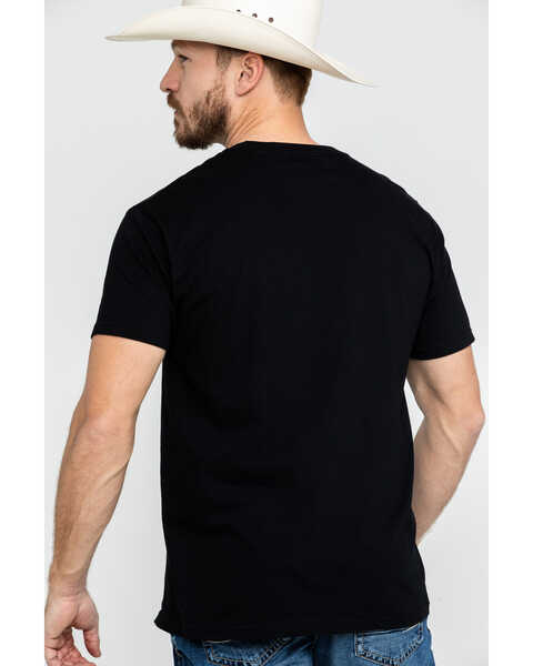 Image #2 - Cinch Men's Logo Flag Graphic T-Shirt , Black, hi-res