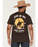 Image #1 - Riot Society Men's Rodeo Legend Short Sleeve Graphic T-Shirt, Brown, hi-res