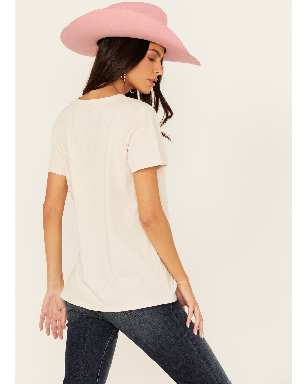 Image #4 - Blended Women's Gone Country Rhinestone Short Sleeve Graphic Tee, Ivory, hi-res