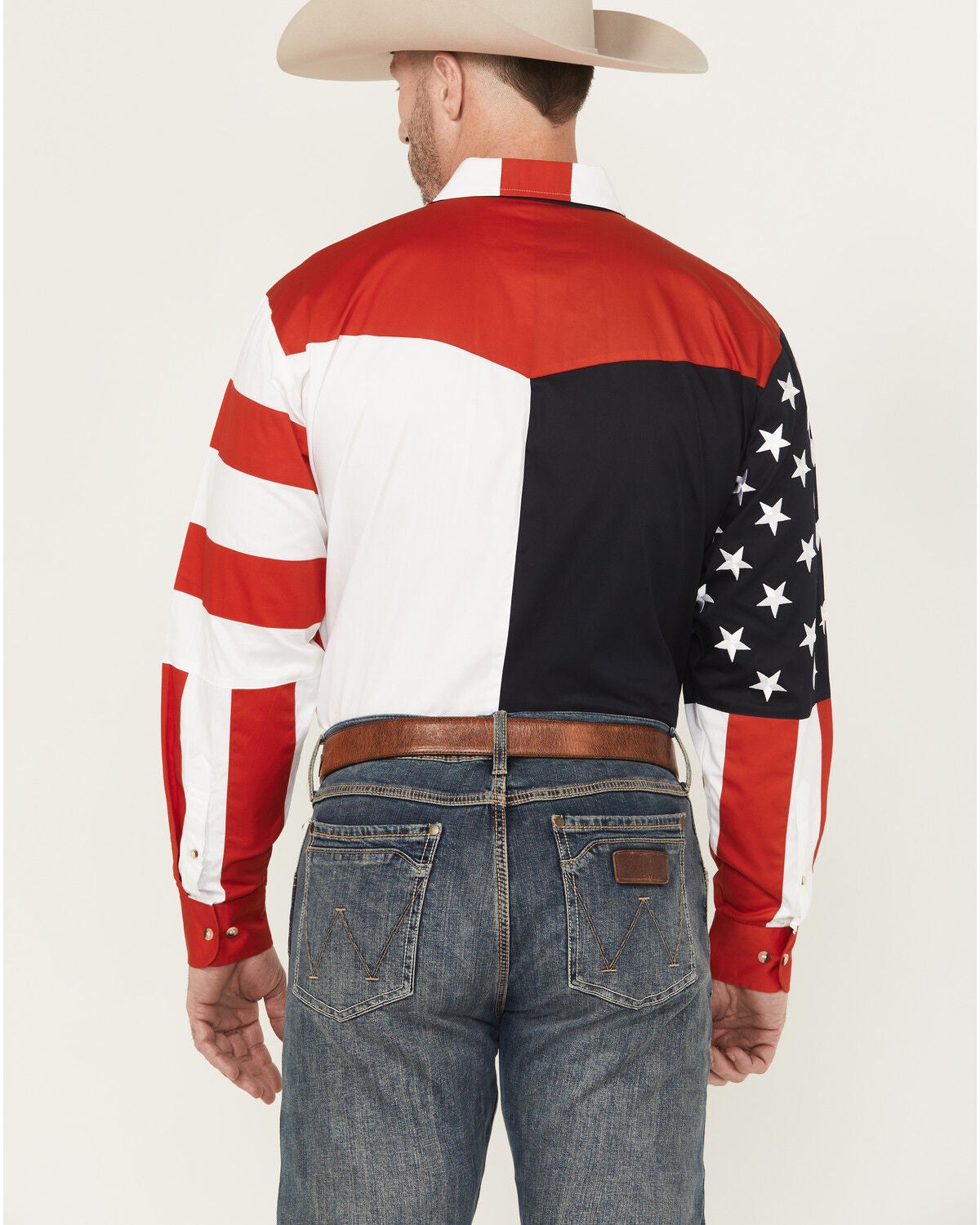Image #4 - Rangewear by Scully Men's Patriotic American Flag Western Shirt, Multi, hi-res