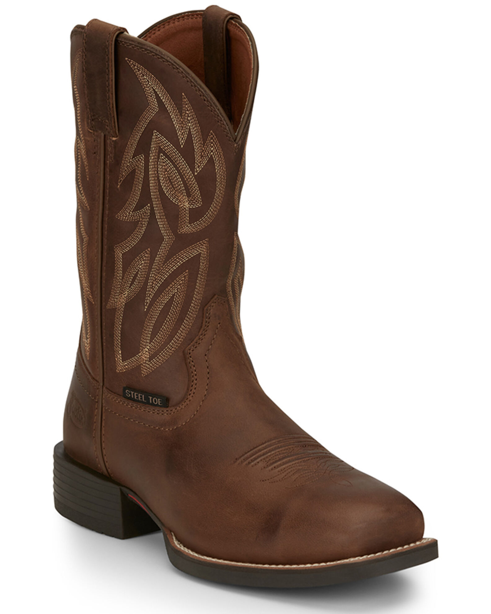 Justin Men s Canter Pull On Work Boots Steel Toe Sheplers