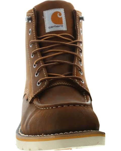 Carhartt Men's 6" Waterproof Wedge Boots - Moc Toe, Brown, hi-res