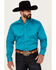 Ariat Men's Team Logo Twill Long Sleeve Button-Down Western Shirt, Turquoise, hi-res