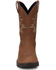 Tony Lama Men's Boom Saddle Cowhide Pull On Soft Western Work Boots - Round Toe , Tan, hi-res
