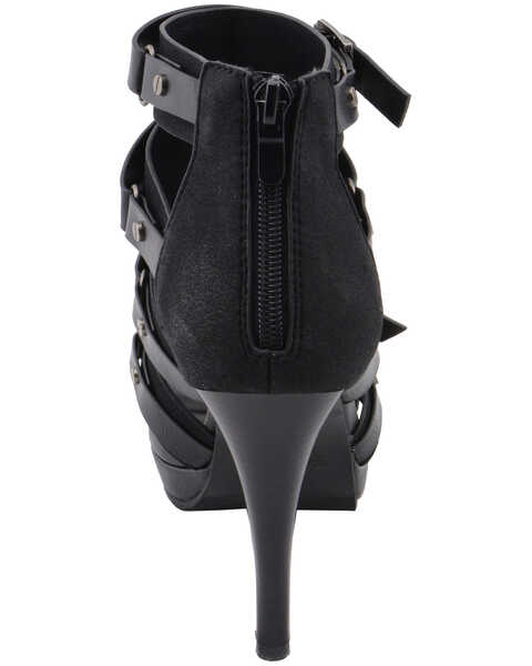 Image #7 - Milwaukee Performance Women's Ankle Strap Stiletto Sandals, Black, hi-res
