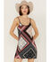 Image #2 - Shyanne Women's Patchwork Printed Sleeveless Mini Slip Dress, Indigo, hi-res