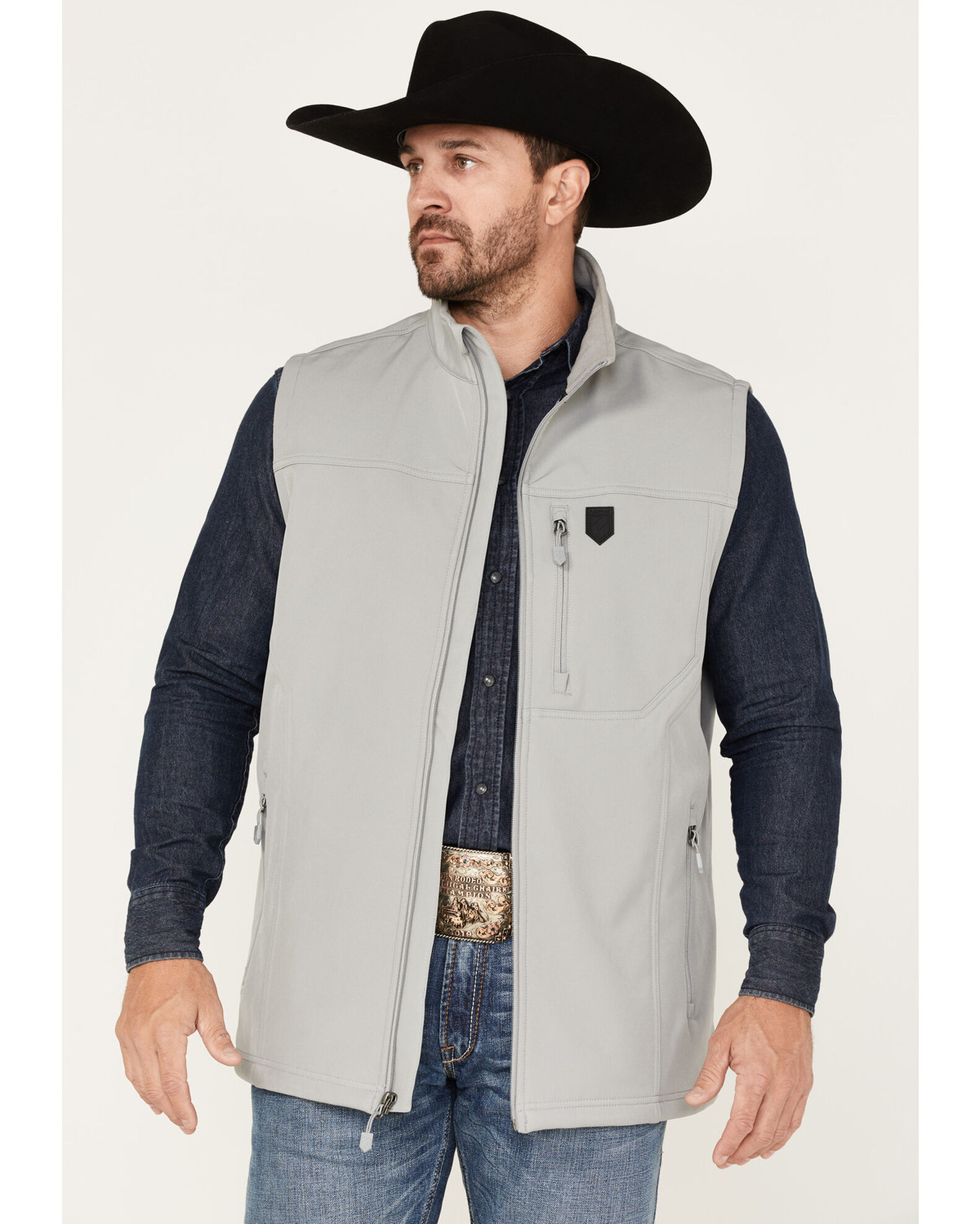 Big and tall jean vest sale