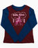 Image #1 - Shyanne Toddler Girls' Rebel Rider Long Sleeve Graphic Tee - Toddler, Burgundy, hi-res