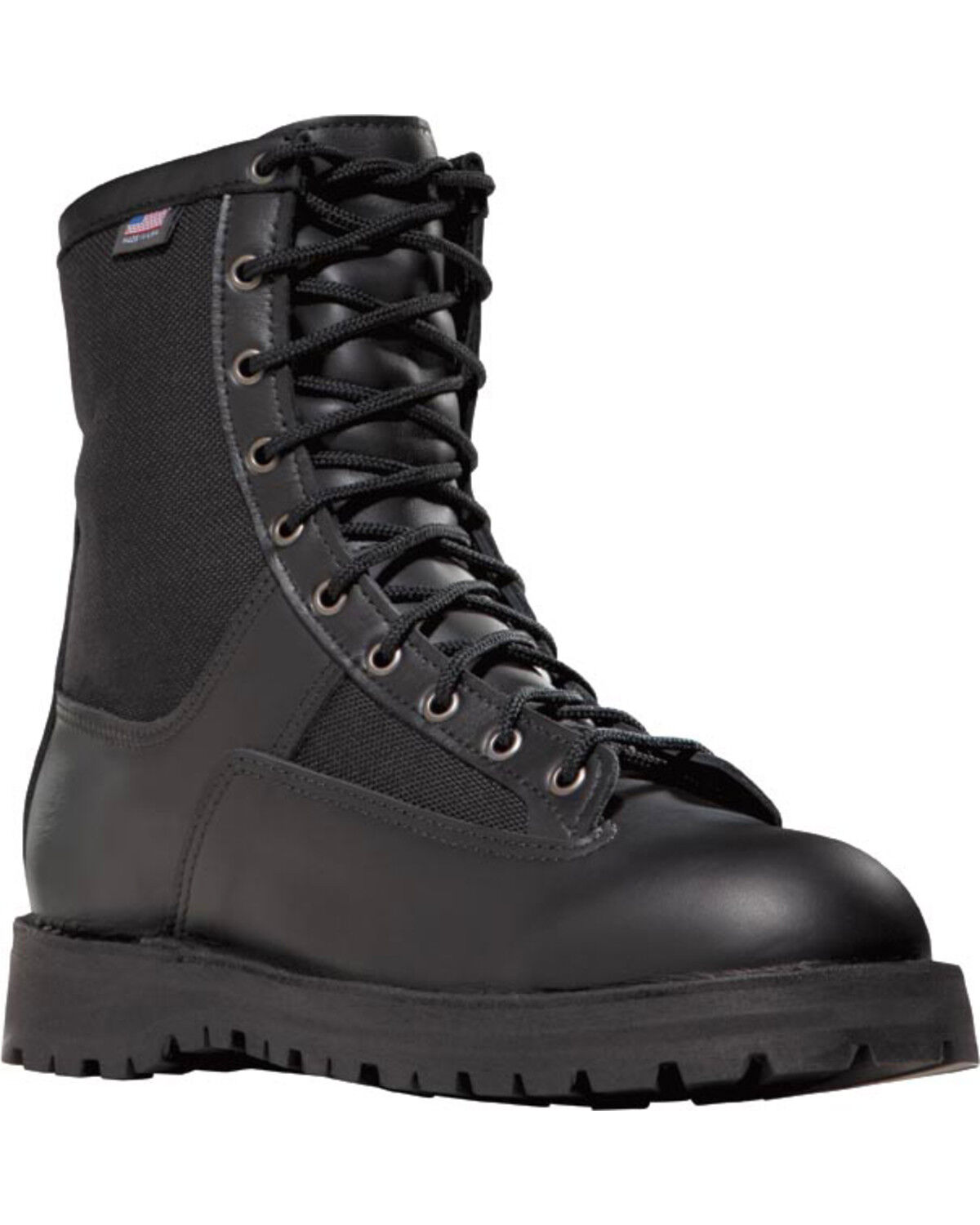 Image #1 - Danner Men's 8" Acadia Uniform Boots - Steel Toe, Black, hi-res