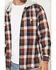 Image #3 - Levi's Men's Claude Plaid Print Long Sleeve Button-Down Hooded Flannel Shirt, Rust Copper, hi-res