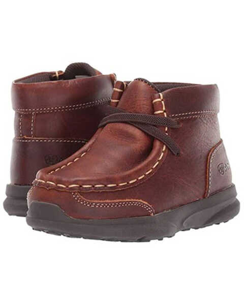 Ariat Toddler-Boys' Lil' Stomper Garrison Shoes, Brown, hi-res
