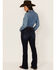 RANK 45 Women's Dark Wash Mid Riding Flare Jeans, Dark Wash, hi-res