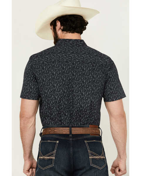 Image #4 - Gibson Men's Space Dot Geo Print Short Sleeve Button-Down Western Shirt , Navy, hi-res