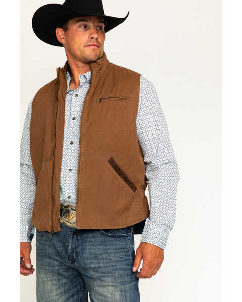 Image #2 - Cody James Men's Dusty 2.0 Oil Skin Zip-Up Vest , , hi-res