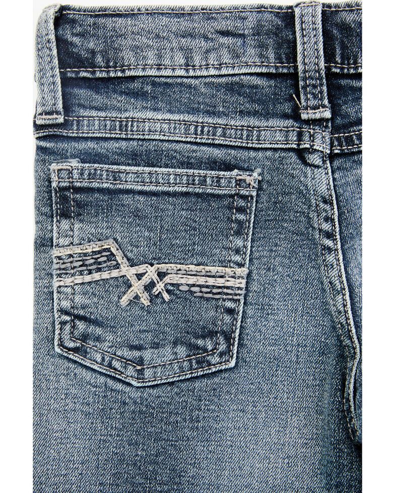 Wrangler Boys' Medium Wash Blue Cayuse Vintage Stretch Denim Bootcut Jeans, Blue, hi-res