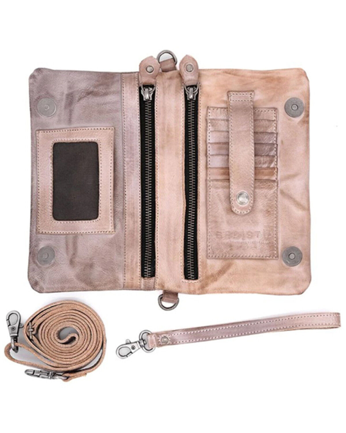 Image #3 - Bed Stu Women's Cadence Wallet Wristlet Crossbody, Light Grey, hi-res