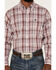 Image #3 - Cinch Men's Stretch Red & White Plaid Long Sleeve Button Down Western Shirt , White, hi-res