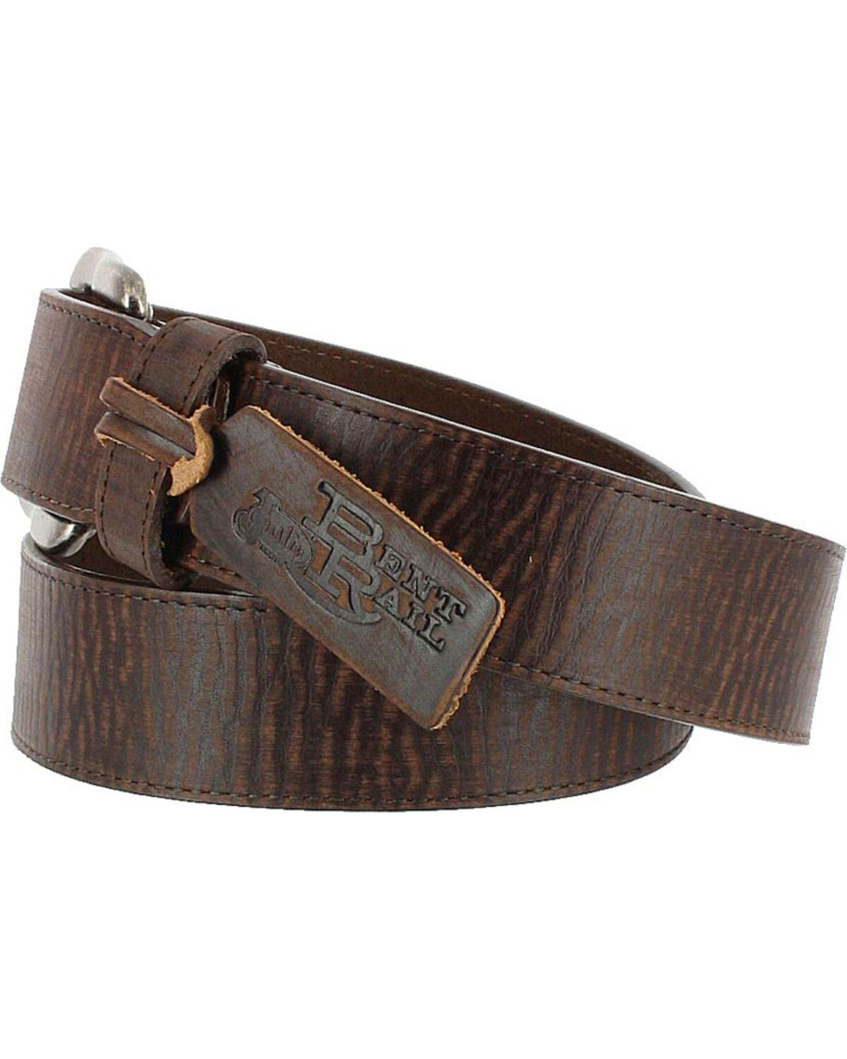 Image #2 - Justin Men's Bomber Belt, Brown, hi-res