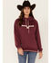 Image #1 - Kimes Ranch Women's Boot Barn Exclusive Logo Embroidered Hoodie, Burgundy, hi-res