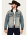 Image #1 - Moonshine Spirit Men's Slasher Medium Wash Denim Jacket, Medium Wash, hi-res