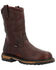 Image #1 - Rocky Men's Ironclad USA Waterproof Work Boots - Soft Toe, Brown, hi-res