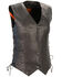 Image #1 - Milwaukee Leather Women's Lightweight Side Lace Concealed Carry Vest - 3X, Black, hi-res