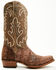 Image #2 - El Dorado Men's Exotic Alligator Western Boots - Square Toe, Brown, hi-res