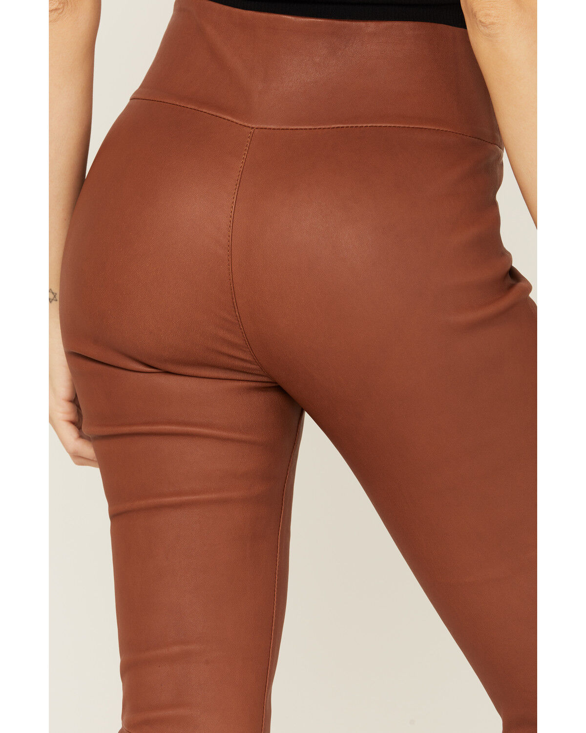 Image #4 - Double D Ranch Women's Bandit Leather Pant, Brown, hi-res