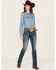 Image #1 - Panhandle Women's Medium Wash Mid Rise Stretch Riding Jeans , Medium Wash, hi-res