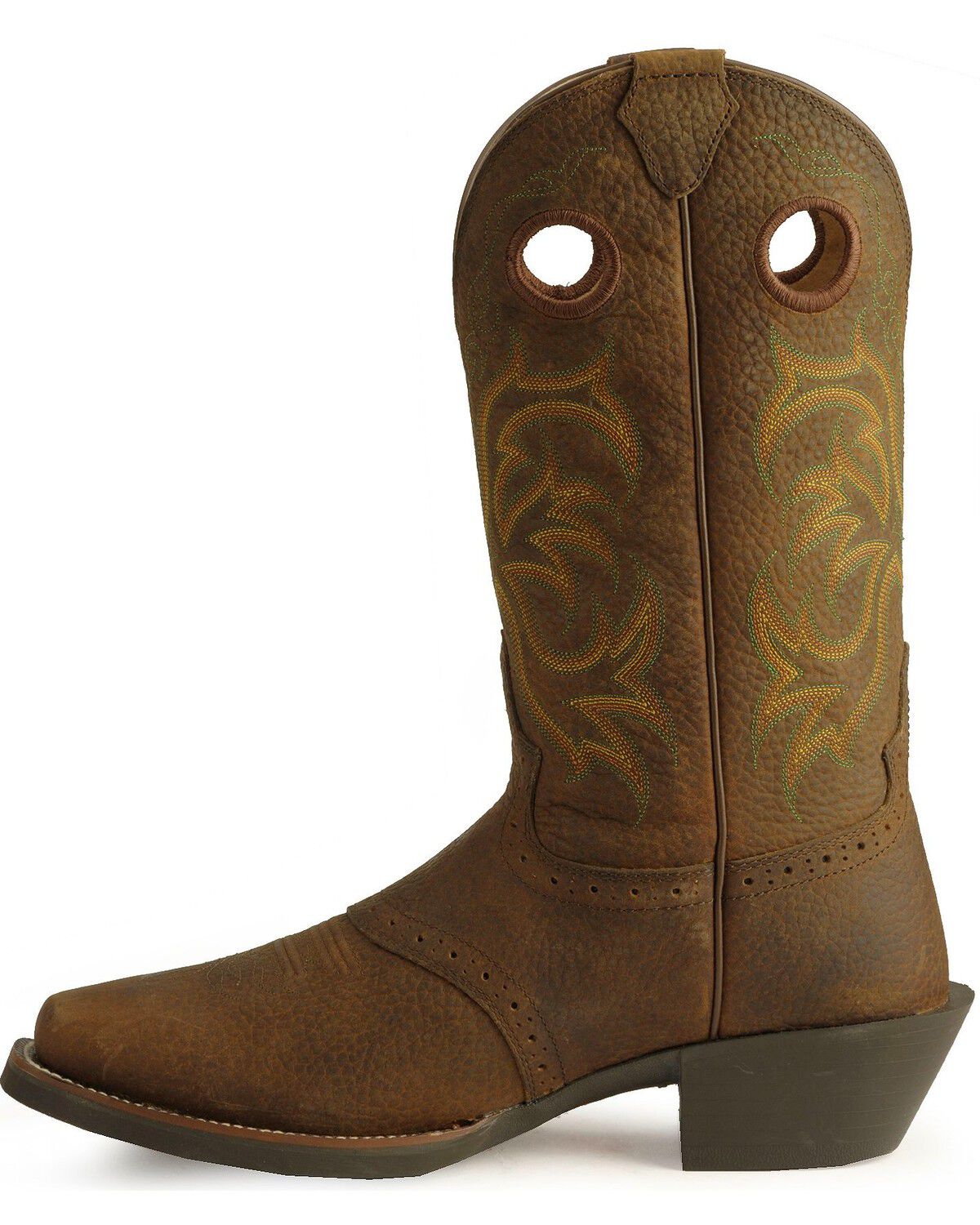 justin mens cowboy boots square toe