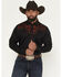 Image #1 - Rodeo Clothing Men's Embroidered Embellished Long Sleeve Snap Western Shirt, Black, hi-res