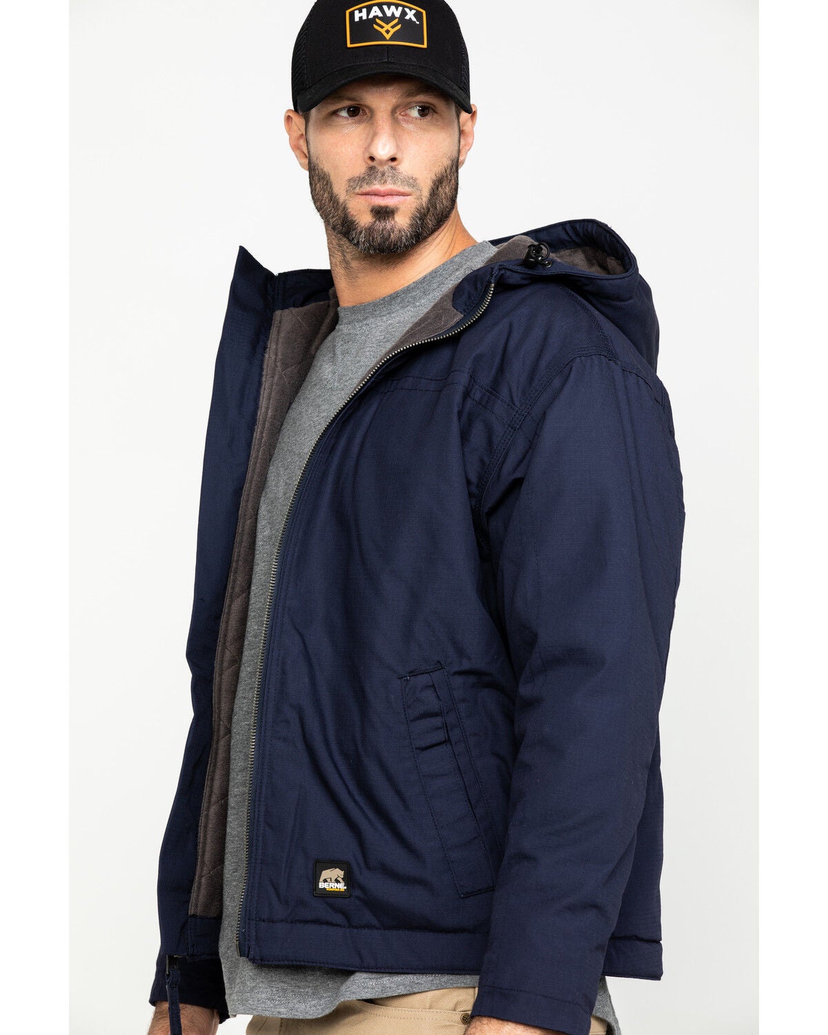 men's hooded work jacket
