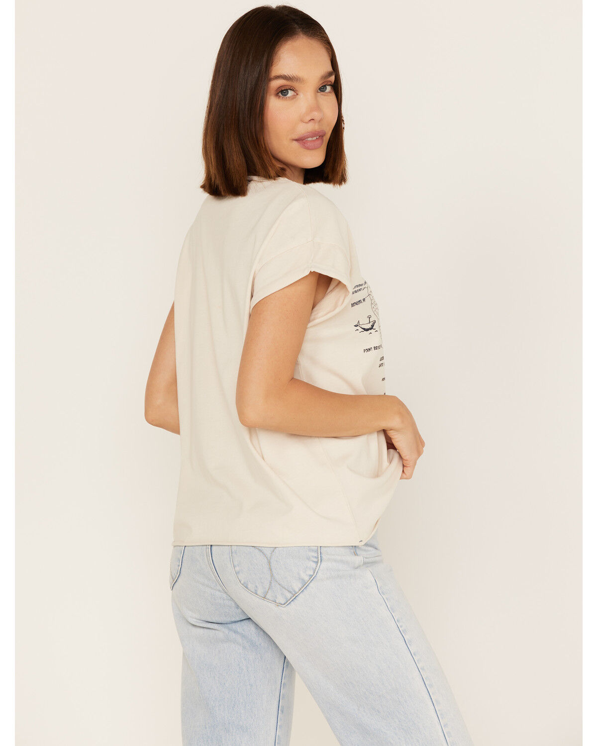 Image #4 - Cleo + Wolf Women's California Map Graphic Tee, Ivory, hi-res