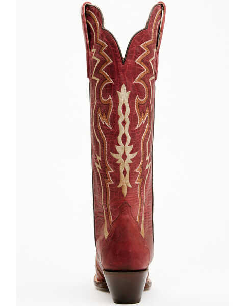 Image #5 - Dan Post Women's 16" Triad Silvie Tall Western Boots - Snip Toe , Wine, hi-res