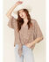 Ariat Women's Zebra Print Tie Front Foster Top , Multi, hi-res