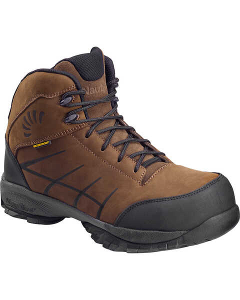 Nautilus Men's Brown Hiker Waterproof SD Work Boots - Composite Toe , Brown, hi-res