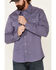 Rock & Roll Denim Men's FR Geo Print Long Sleeve Work Shirt - Big & Tall, Blue, hi-res