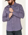 Rock & Roll Denim Men's FR Geo Print Long Sleeve Work Shirt - Big & Tall, Blue, hi-res