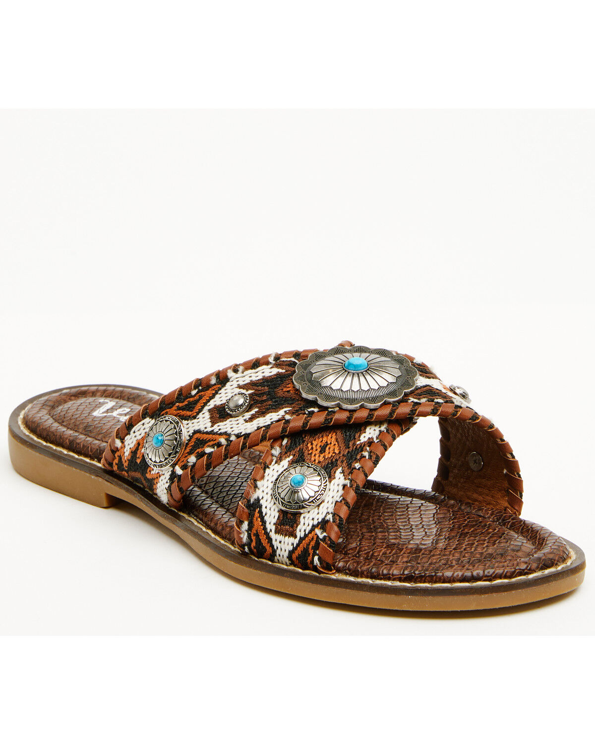 Image #1 - Very G Women's Jungle Concho Sandals, Brown, hi-res