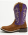 Image #3 - Shyanne Girls' Hannah Performance Western Boots - Broad Square Toe, Purple, hi-res