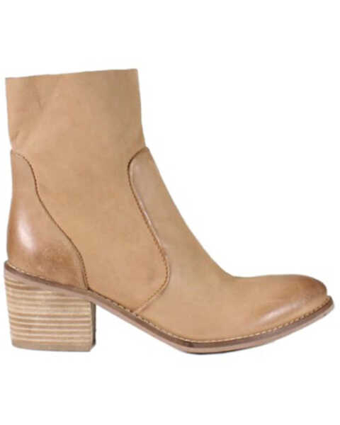 Image #2 - Diba True Women's Majes Tic Leather Western Booties - Round Toe, Tan, hi-res