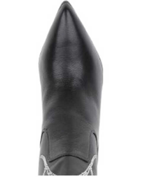 Image #5 - Daniel X Diamond Women's The Tall T Leather Western Boots - Pointed Toe, Black, hi-res