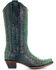 Corral Women's Full Python Woven Western Boots - Snip Toe, Turquoise, hi-res