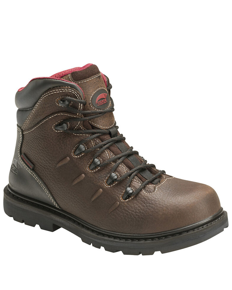 Avenger Men's Waterproof Lace-Up Work Boots - Soft Toe, Brown, hi-res