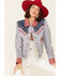 Image #1 - Double D Ranch Women's Multi Print Chick Fiddle Button-Front Jacket , Multi, hi-res