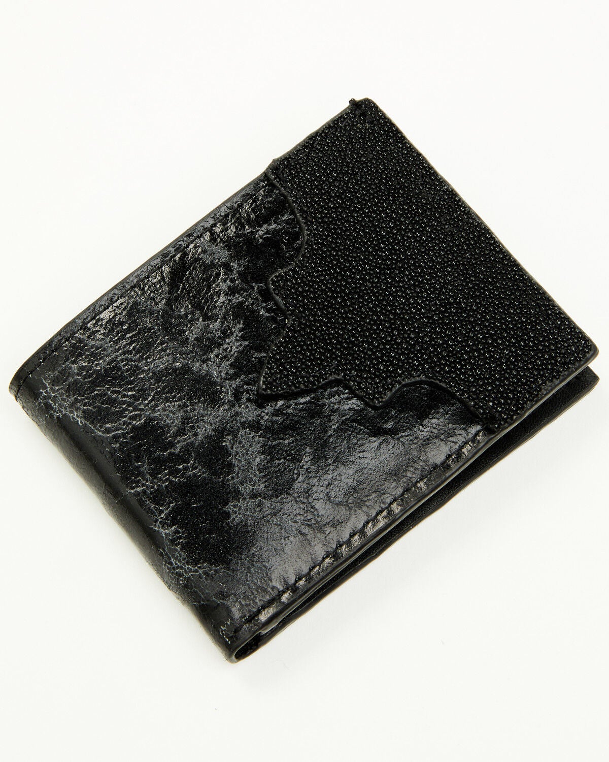 Cody James Men's Exotic Stingray Bifold Wallet, Black, hi-res