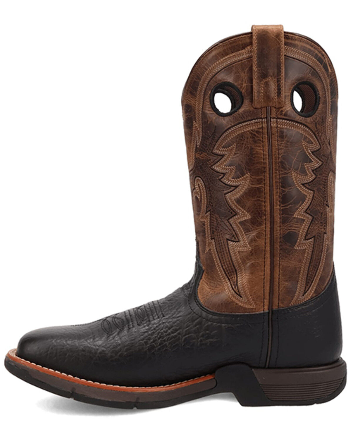 Image #3 - Laredo Men's Alloy Western Boots - Broad Square Toe, Black, hi-res